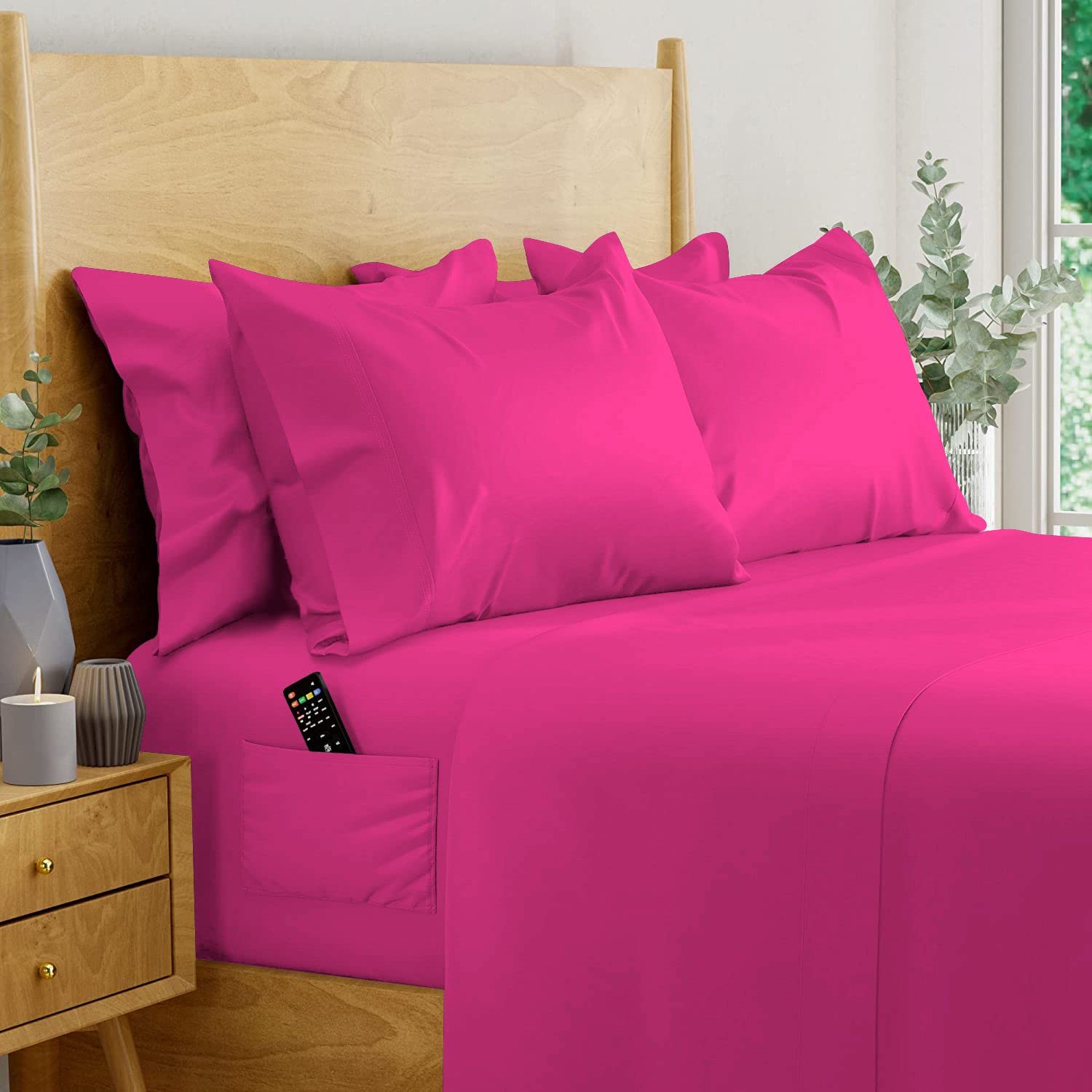 Luxury 800 Thread Count 4-Piece Sheet Set - 100% Egyptian Cotton, Soft & Breathable - Fits 8