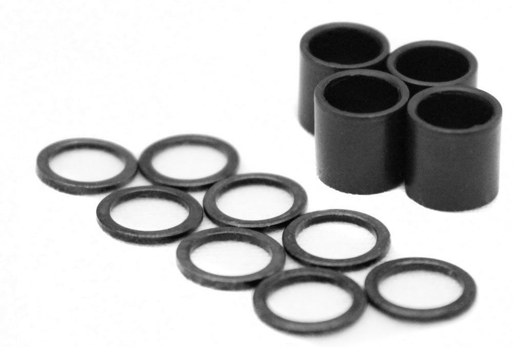 Premium Bones Skateboard Hardcore Soft Bushings Kit - Includes Axle, Kingpin Nuts & Speed Washers - Perfect for Street Skating, Park Riding & Smooth Turns