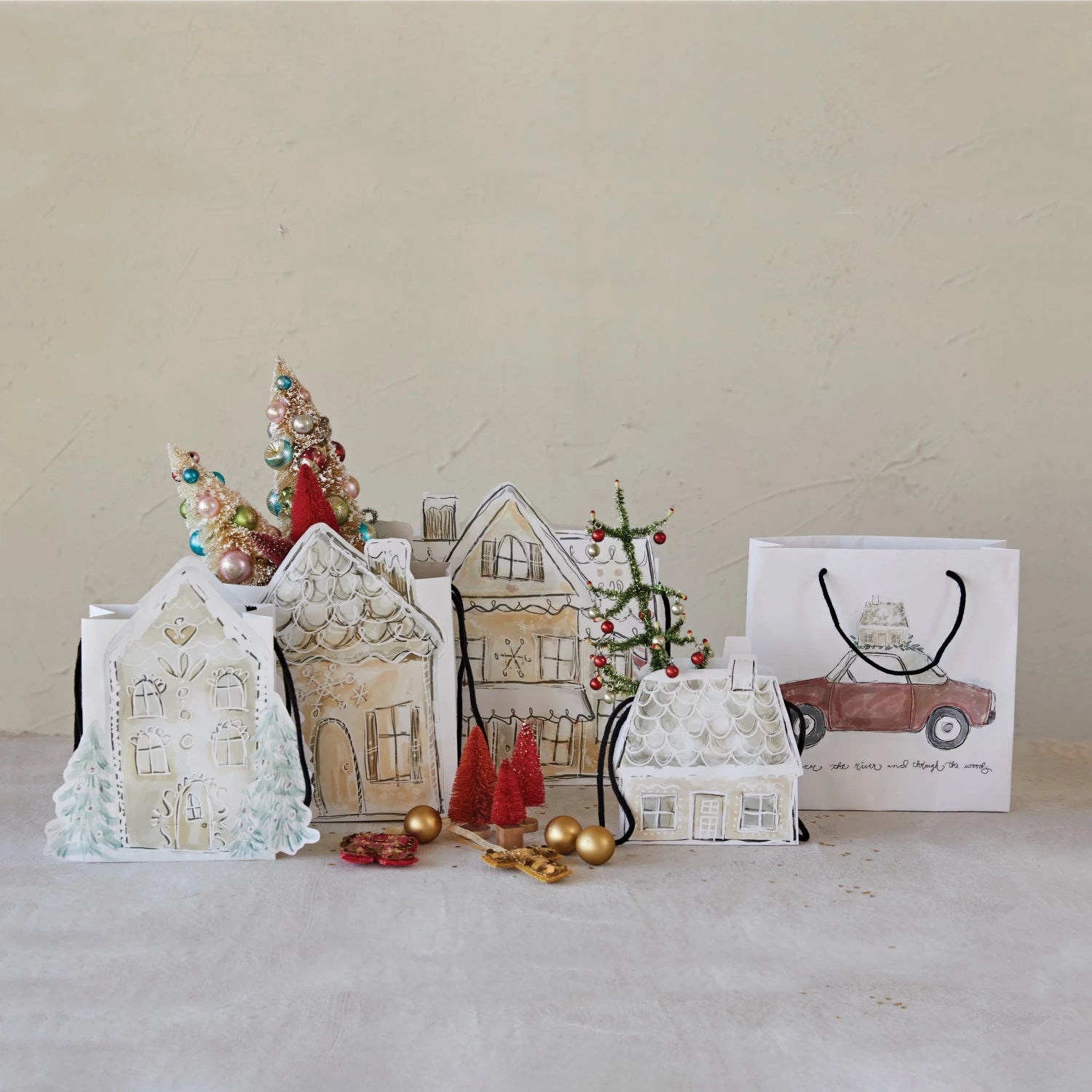 Eco-Friendly Handmade Recycled Paper Gift Bags for Housewarming, Birthday & Party Favors - Sustainable Home Decor & Gift Packaging