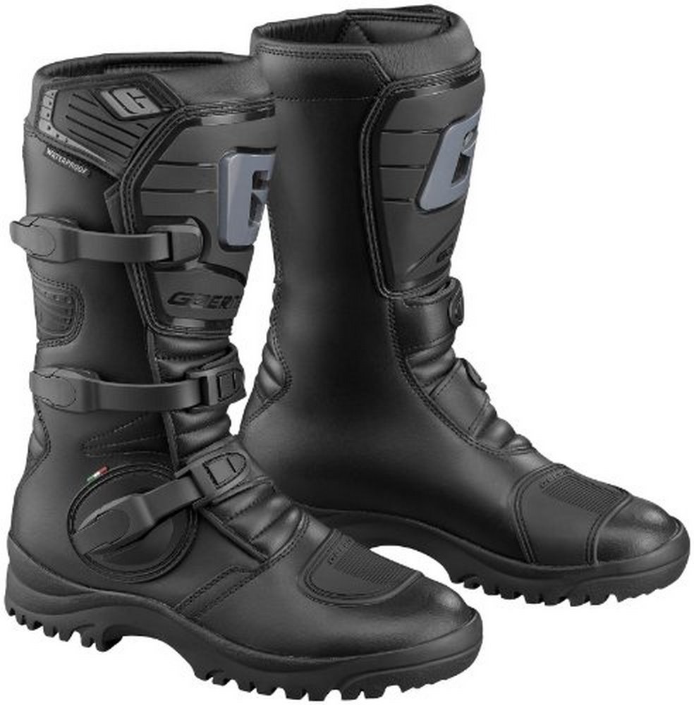 Gaerne G-Adventure Men's Motorcycle Boots - Black Size 8 | Waterproof Adventure Riding Boots for Touring & Off-Road | Durable Protection for Long-Distance Motorcycle Trips