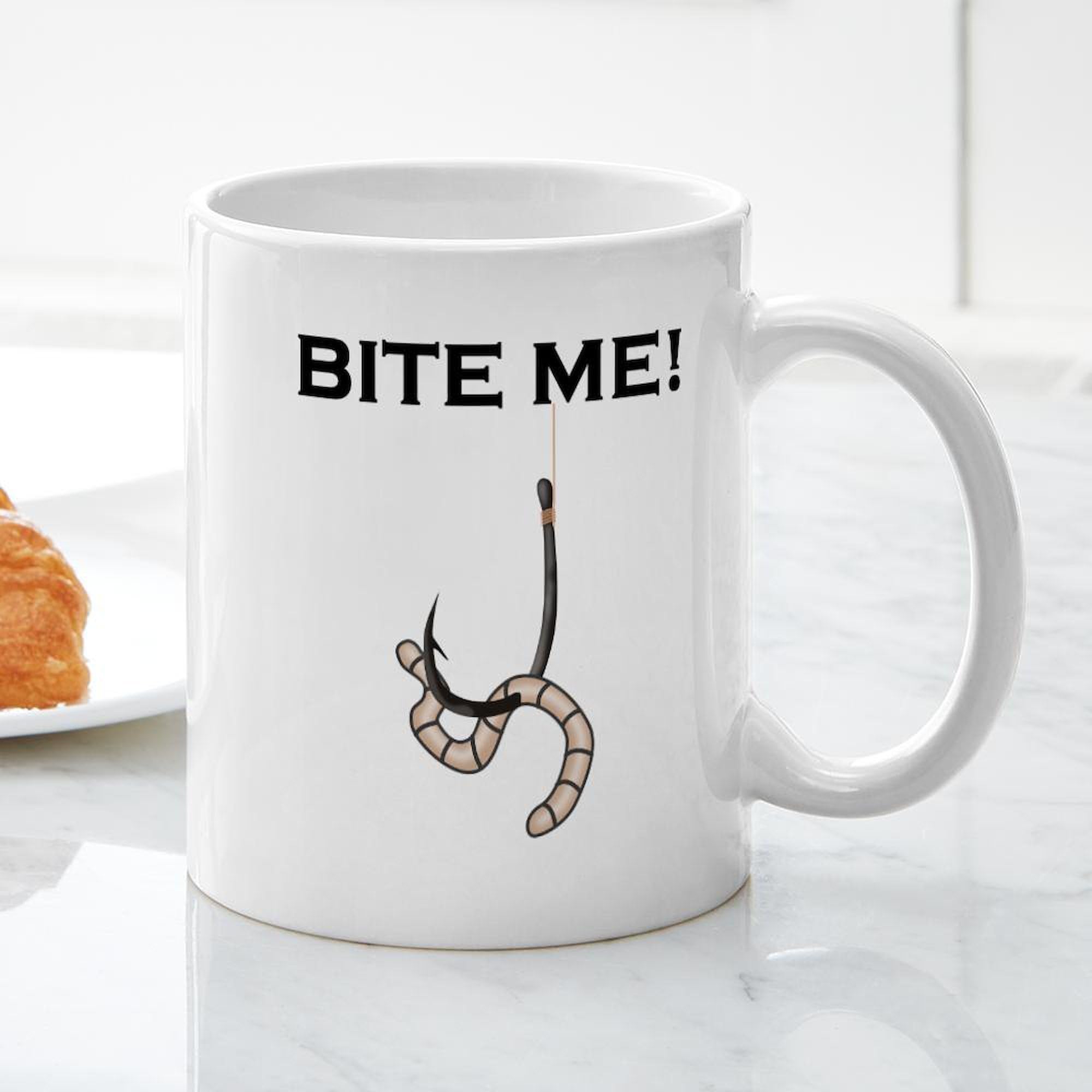 Bite Me! 11 oz Ceramic Coffee Mug (325 ml) - Funny Sarcastic Gift for Office, Home & Coffee Lovers - Perfect for Tea, Hot Chocolate & Morning Brews