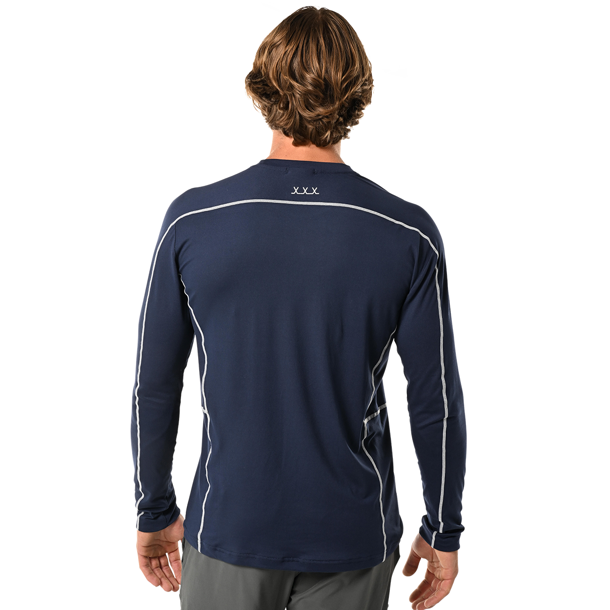 Bauer FLC Long Sleeve Training Shirt - Navy Blue Performance Workout Top for Hockey & Gym | Moisture-Wicking & Breathable Fabric for Sports & Fitness