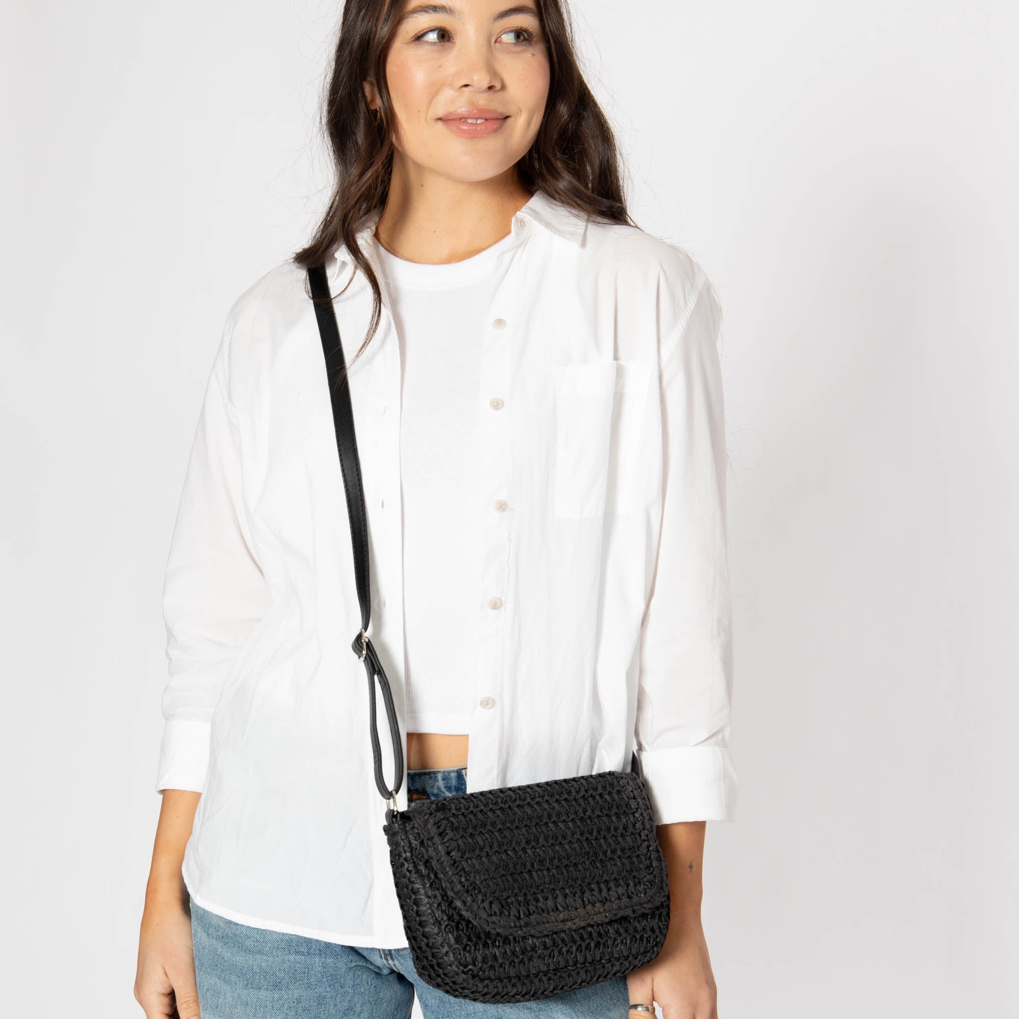 Esmeralda Crochet Mini Crossbody Bag for Women - Boho Chic Handmade Purse - Perfect for Festivals, Beach & Everyday Use