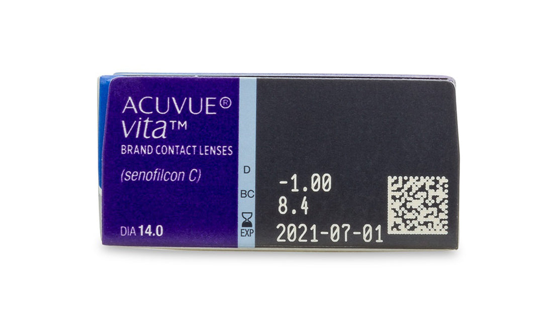 Acuvue Vita Contact Lenses 6 Pack (Monthly Disposable) for Dry Eyes & UV Protection - Perfect for Daily Wear, Sports, and Outdoor Activities