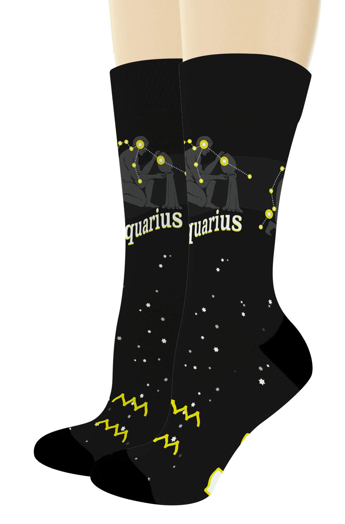 12 Zodiac Signs Constellation Socks - Astrology Gifts for Men & Women - Novelty Crew Socks for Aries, Taurus, Gemini, Cancer, Leo, Virgo, Libra, Scorpio, Sagittarius, Capricorn, Aquarius, Pisces - Perfect for Birthday Presents, Christmas Gifts & Horoscope Lovers