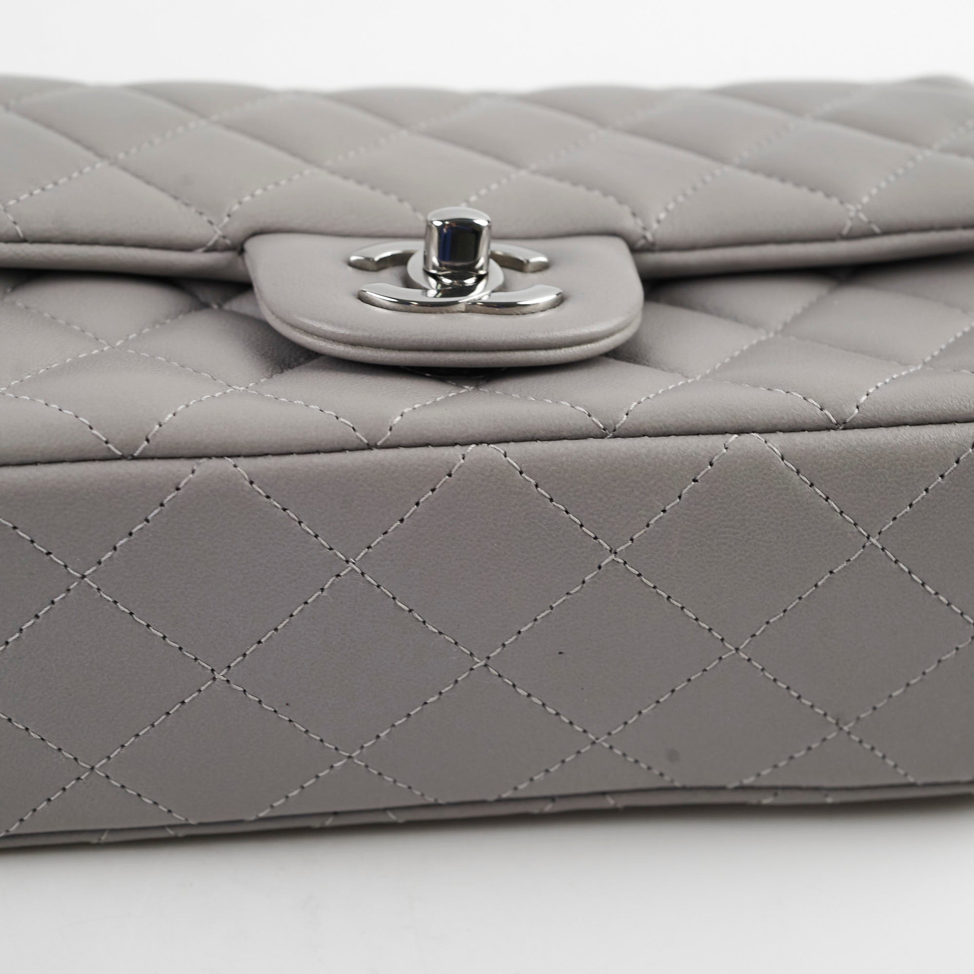 Chanel Mini Rectangle Grey Microchip Crossbody Bag - Luxury Designer Handbag for Women | Perfect for Parties, Dates & Everyday Use