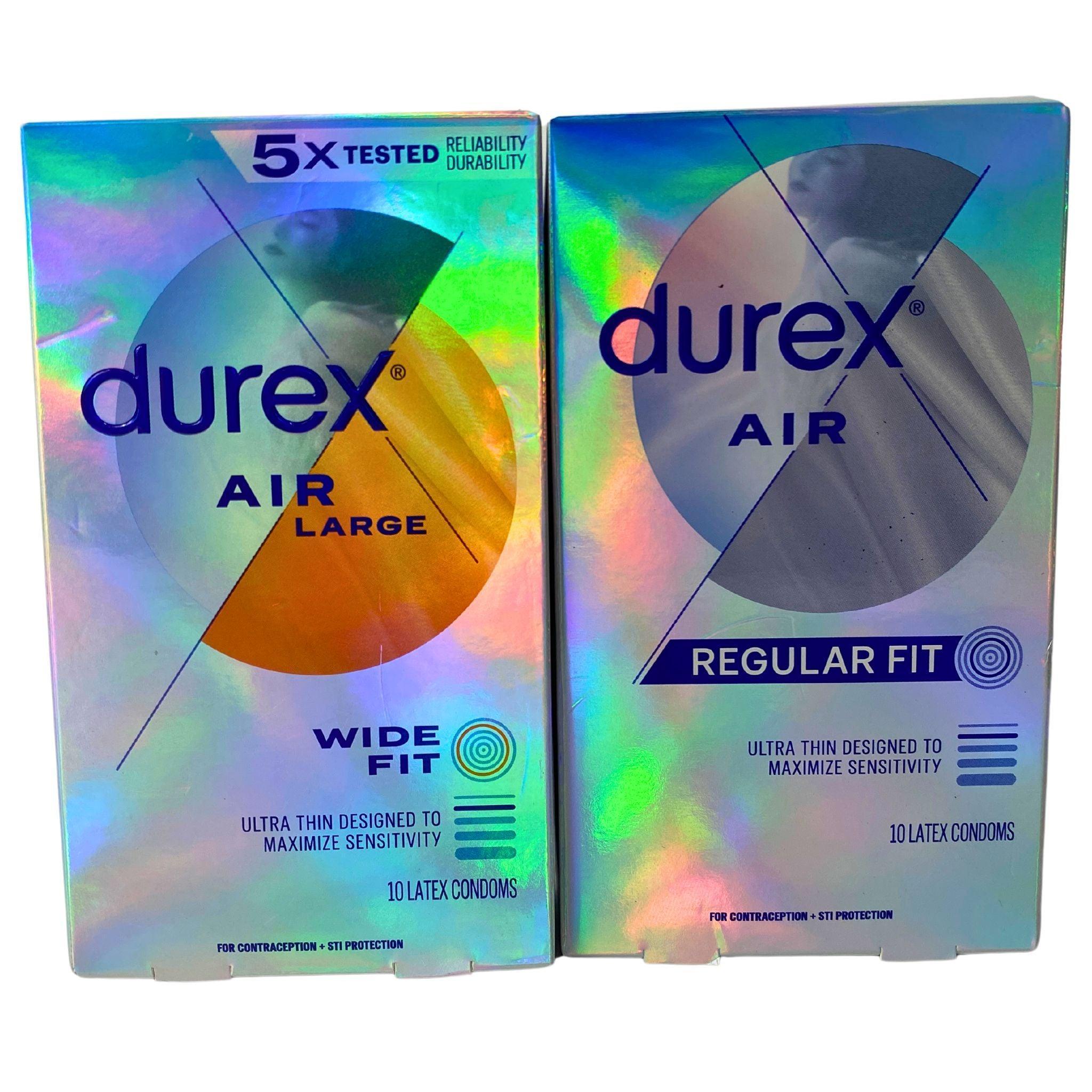 Durex Air Mix Condoms - Regular Fit & Wide Fit (50 Pack) - Ultra Thin for Enhanced Sensitivity - Perfect for Couples & Safe Intimacy