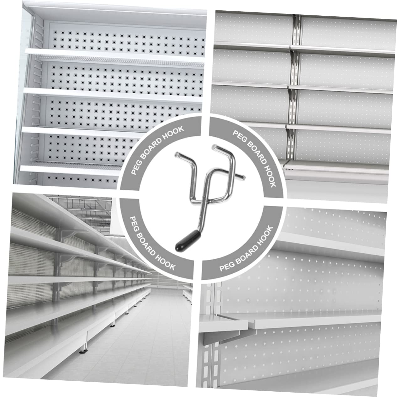 ULTECHNOVO 100-Pack Heavy Duty Iron Pegboard Hooks for Garage & Home Organization - Shelf Hooks, Utility Hooks, Wall Storage Accessories - Perfect for Tool Storage, Workshop & DIY Projects