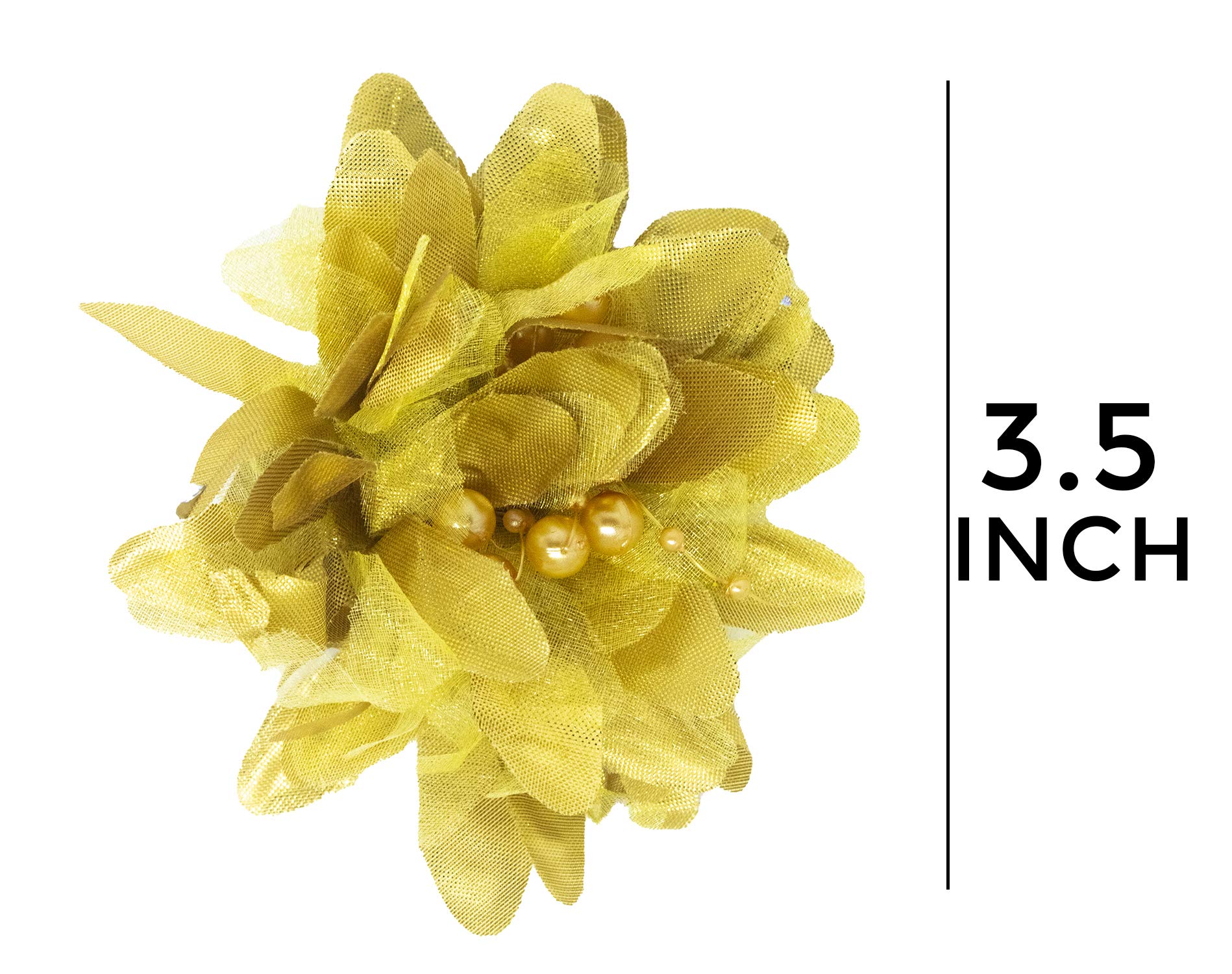 Baal Hair Clips - Golden Flower Hair Accessories for Women & Girls (Pack of 1) | Perfect for Weddings, Parties & Everyday Styling