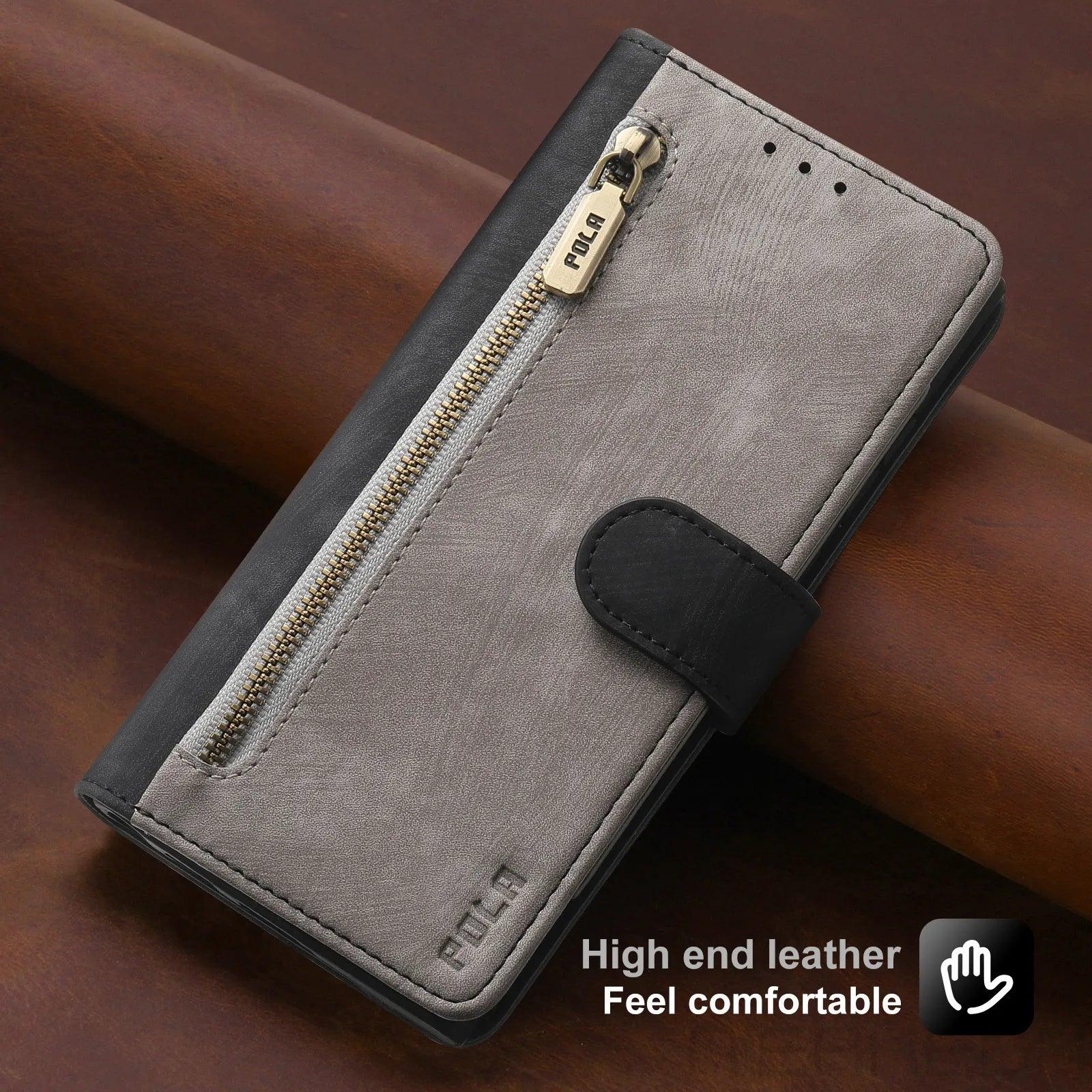 Samsung Galaxy S24 Ultra Anti-Theft Leather Case with RFID Protection - Slim & Durable Phone Cover for Daily Use, Travel & Business