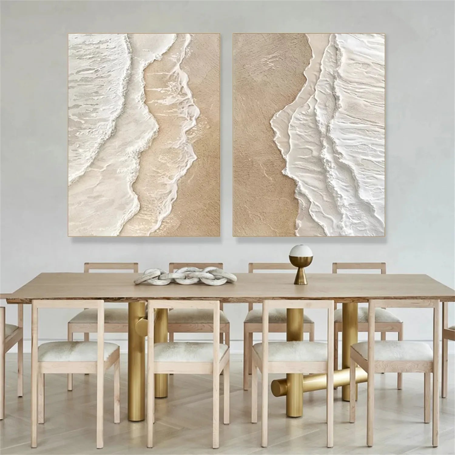 Ocean and Sky Painting Set of 2 - Premium Wall Art for Home & Office Decor | Coastal & Nature Inspired Canvas Prints | Perfect for Living Room, Bedroom, or Office
