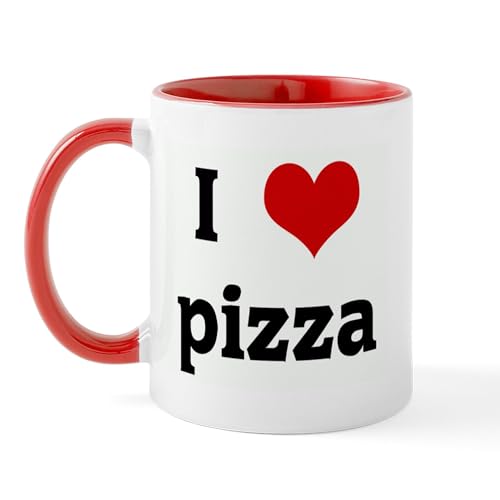 White/Red Inside - I Love Pizza Mug
