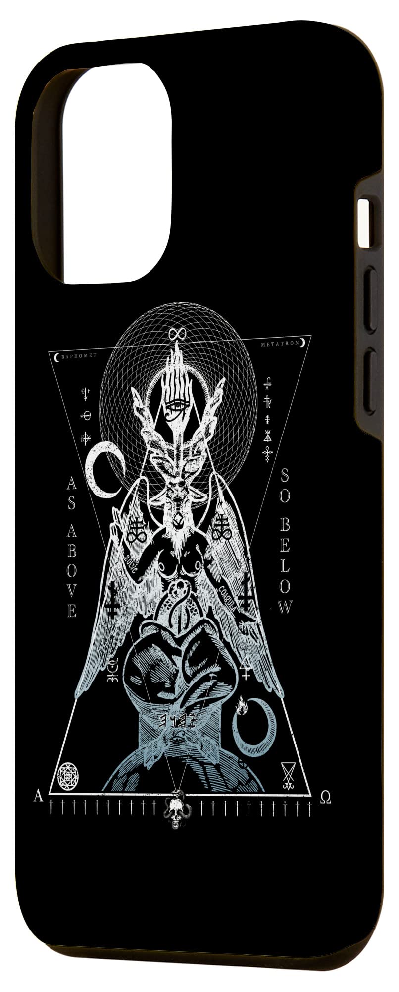 iPhone 12 Pro Max Case - Baphomet Occult Design with Premium Protection | Shockproof & Scratch Resistant Cover for iPhone 12 Pro Max (6.7