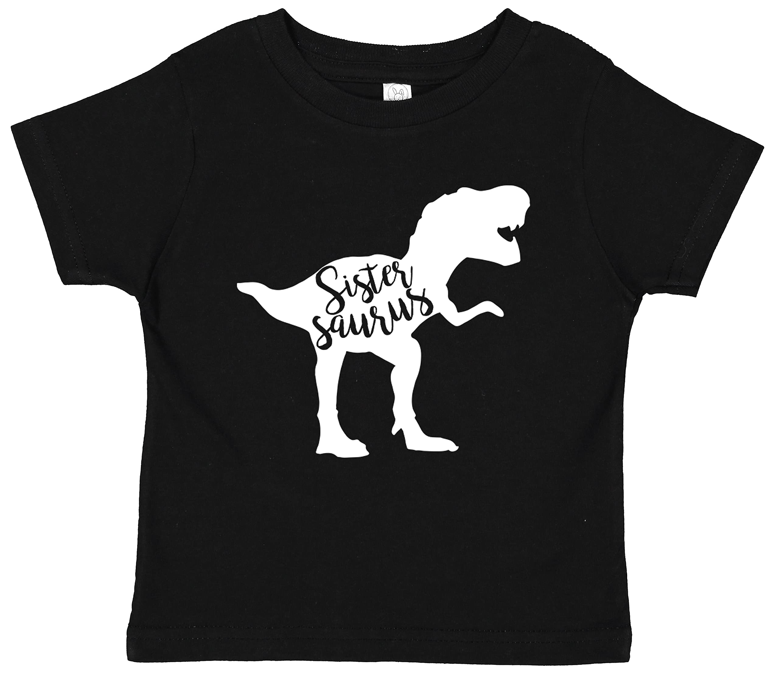 7 ate 9 Apparel Girls Dinosaur Graphic T-Shirt - Cute Sister Dino Tee for Kids - Perfect for Sibling Matching Outfits & Family Photos