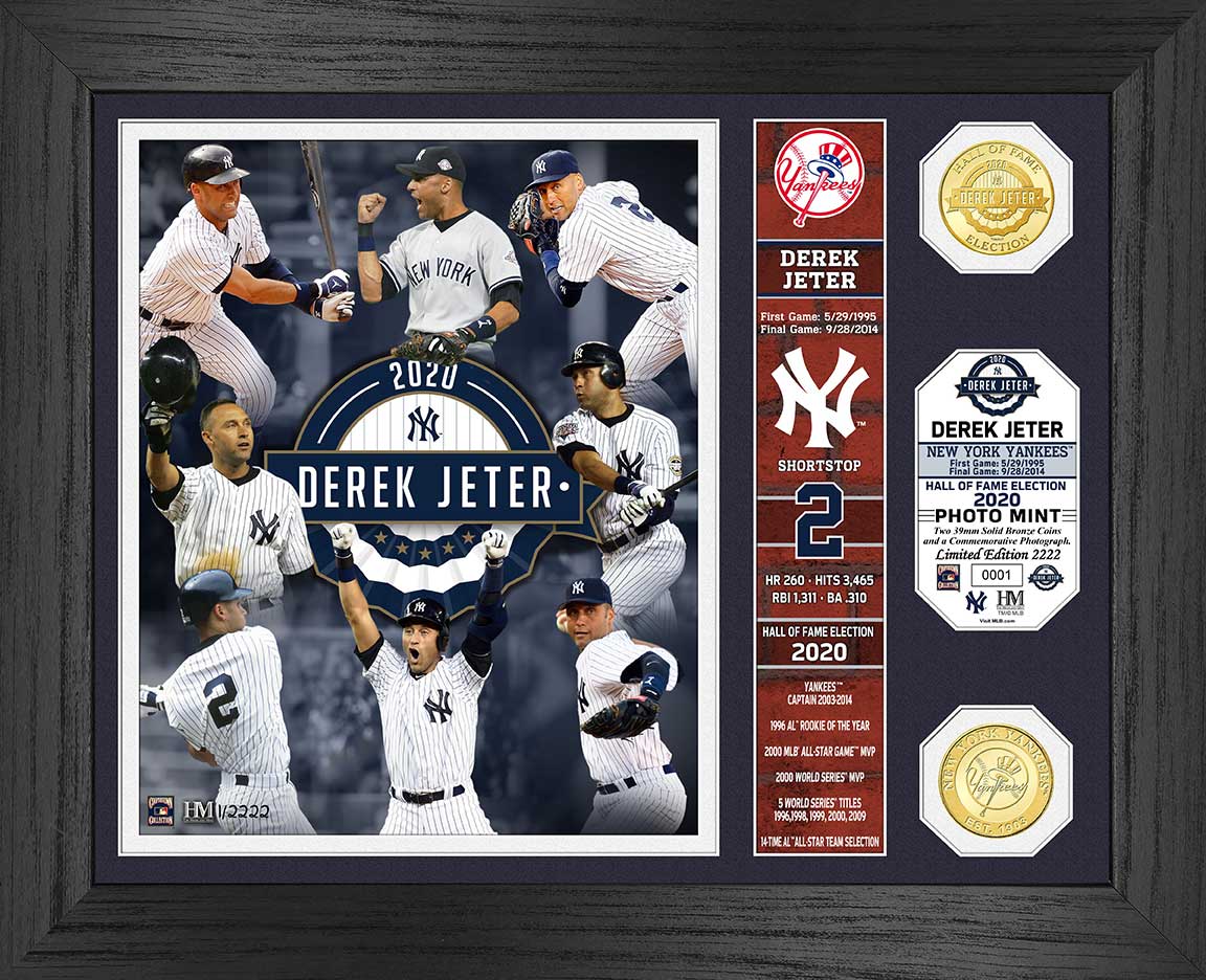 Derek Jeter 2020 Hall of Fame Induction Commemorative Bronze Coin with Photo - Limited Edition Collectible for Baseball Fans & Memorabilia Enthusiasts - Perfect for Display in Home, Office, or Sports Memorabilia Collections