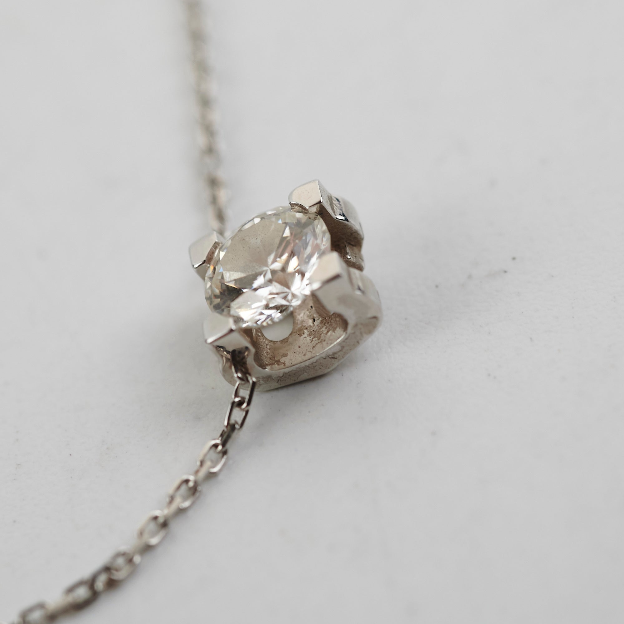 Cartier 18K White Gold 0.59 Carat Diamond Pendant Necklace for Women - Elegant Jewelry Gift for Anniversary, Wedding & Special Occasions