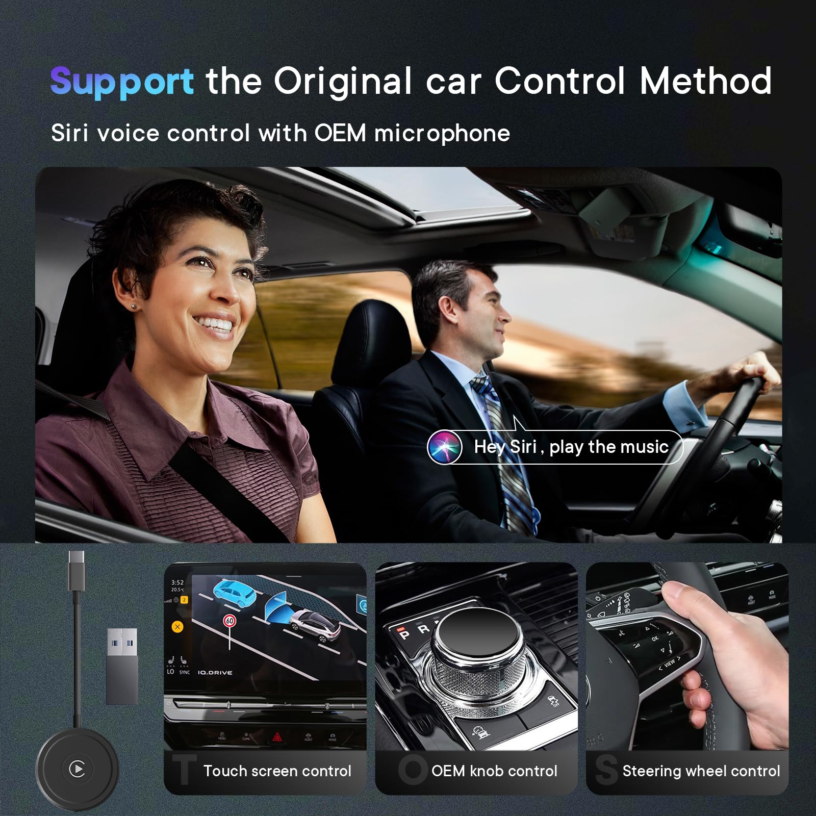 2023 Upgraded Wireless CarPlay Adapter - Plug & Play Dongle Converts Wired to Wireless for iPhone iOS 10+ | Fast Connection & Easy Setup | Compatible with 2016+ Cars | Perfect for Commuting, Road Trips & Hands-Free Driving