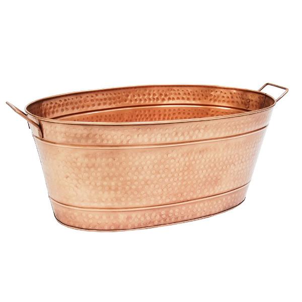 Hammered Copper Plated Bathtub - Vintage Style Freestanding Soaking Tub for Bathroom & Spa Relaxation
