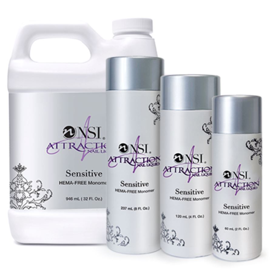 Professional HEMA-Free Acrylic Nail Liquid - NSI ATTRACTION for Strong & Long-Lasting Nails | Perfect for Salon, DIY Manicures & Nail Extensions