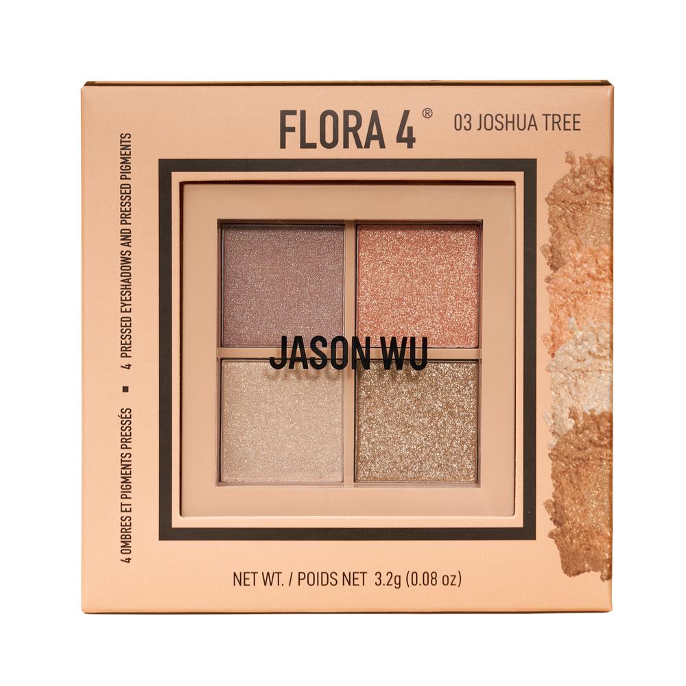 Jason Wu Beauty Flora 4 Eyeshadow Palette 03 Joshua Tree - Natural Earth Tones for Day & Night Makeup Looks | Perfect for Everyday Wear & Special Occasions