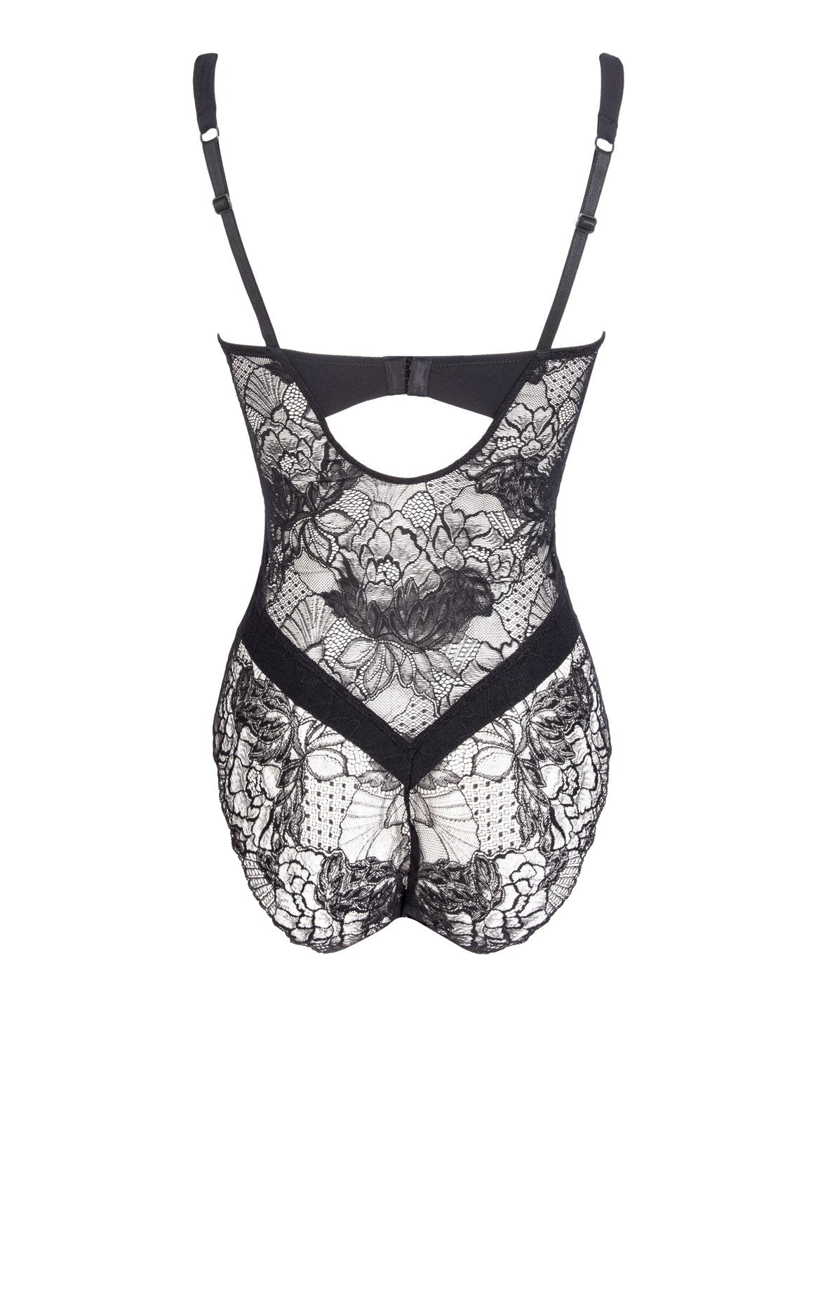 Lise Charmel Women's Underwire Removable Padded Lace Bodysuit - Sexy Lingerie for Date Night & Special Occasions