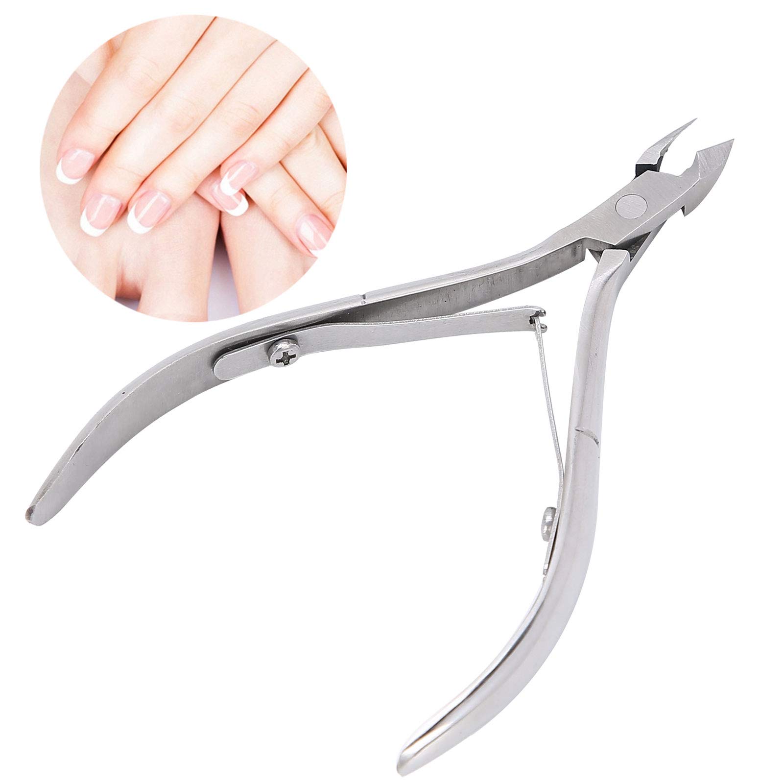 Professional Stainless Steel Cuticle Nippers & Dead Skin Scissors - Manicure Pedicure Tool for Precise Nail Care (Silver) | Perfect for Home Salon, Nail Kits & DIY Beauty Routines