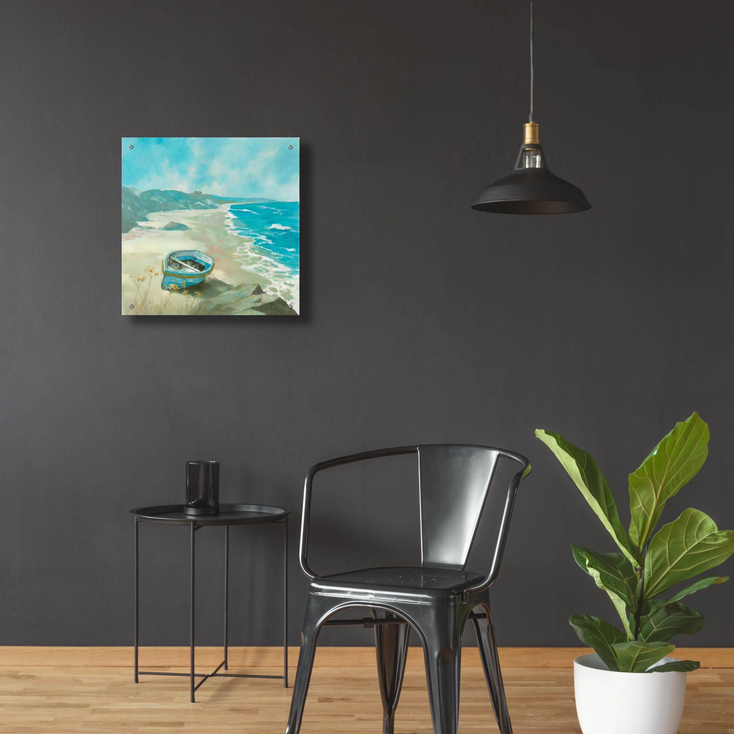 Graham Reynolds 'Boat Show 1' Acrylic Glass Wall Art - 24x24 Inch Modern Coastal Painting for Living Room, Bedroom & Office Decor | Vibrant Nautical Home Artwork