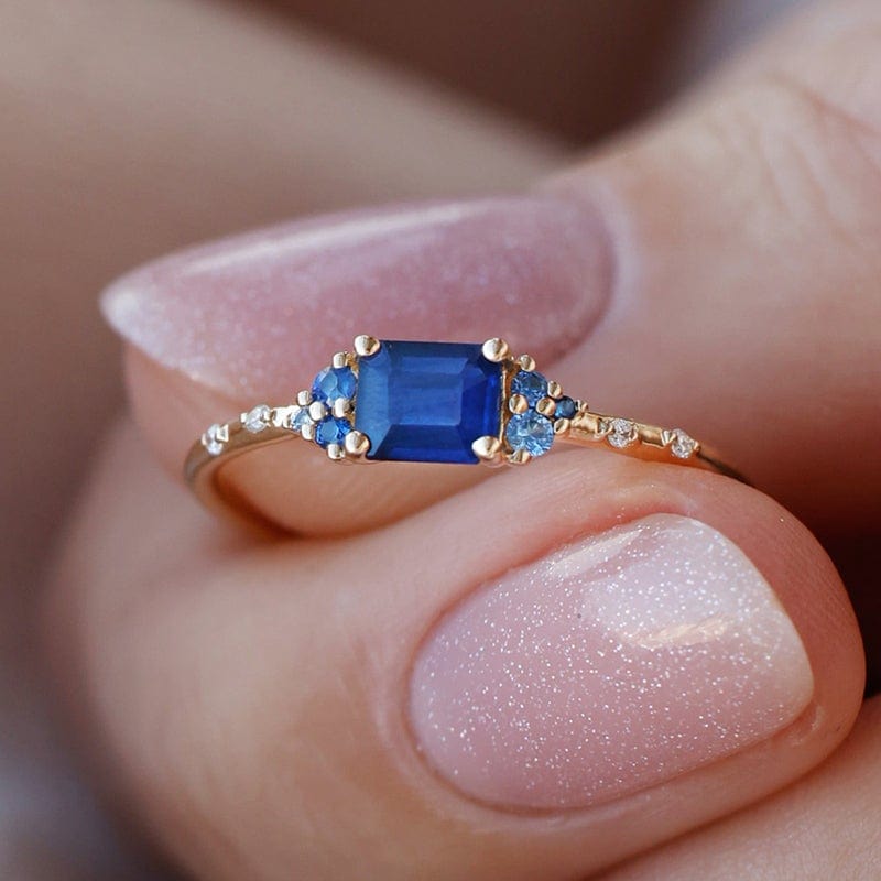 Starry East West Ring - Elegant Gold Plated Zodiac Constellation Ring for Women | Perfect for Gifts, Anniversaries, and Everyday Wear