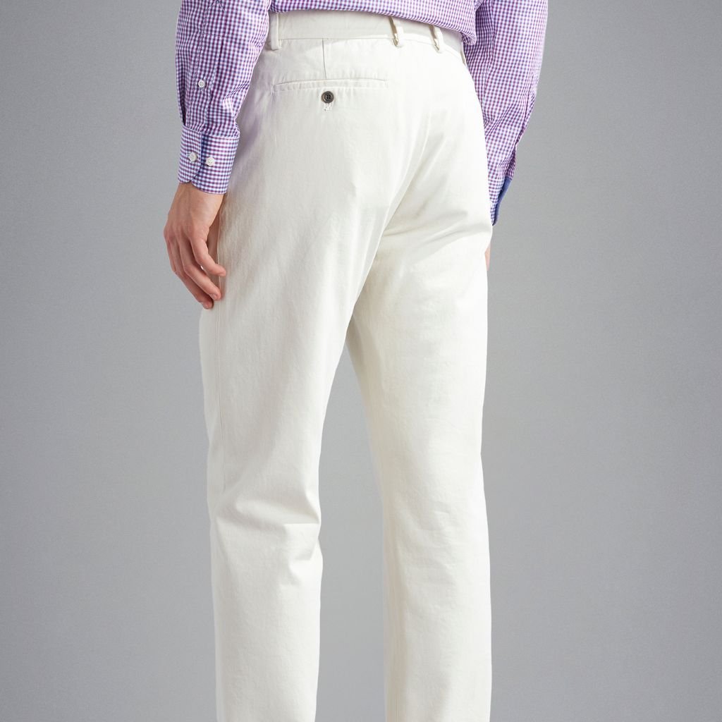 PAUL & SHARK Men's Cotton Cashmere Blend Chino Pants - Stone Regular Fit | Comfortable & Stylish Casual Trousers for Work, Travel & Everyday Wear