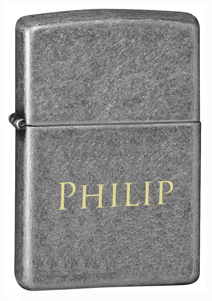 Personalized Antique Silver Plate Zippo Lighter with Free Laser Engraving - Perfect for Gifts, Collectibles & Everyday Carry (EDC)