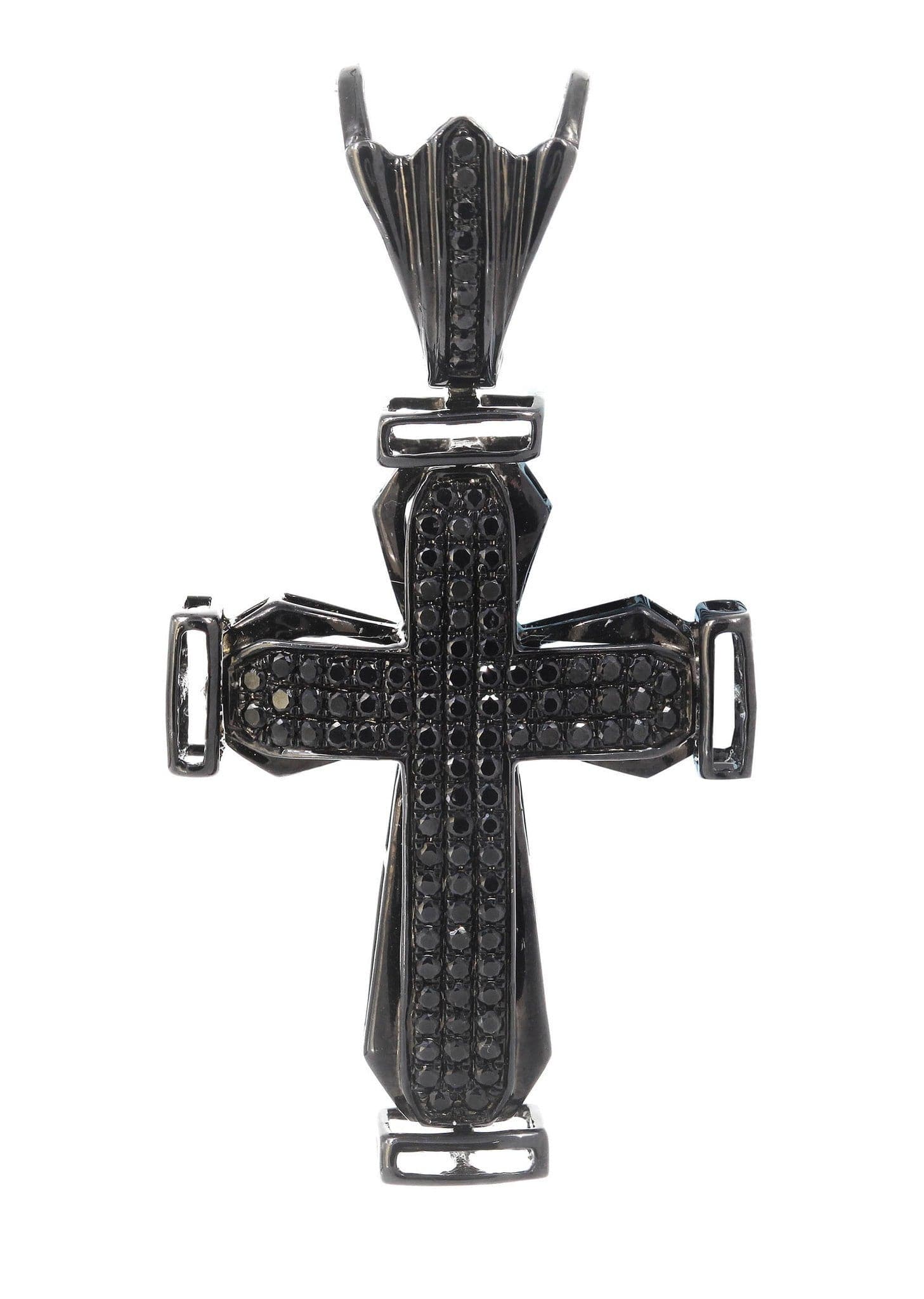 0.77 Carat Diamond Cross Pendant Necklace - 5.43 Grams 14K Gold Religious Jewelry for Women - Perfect for Baptism, First Communion & Everyday Elegance