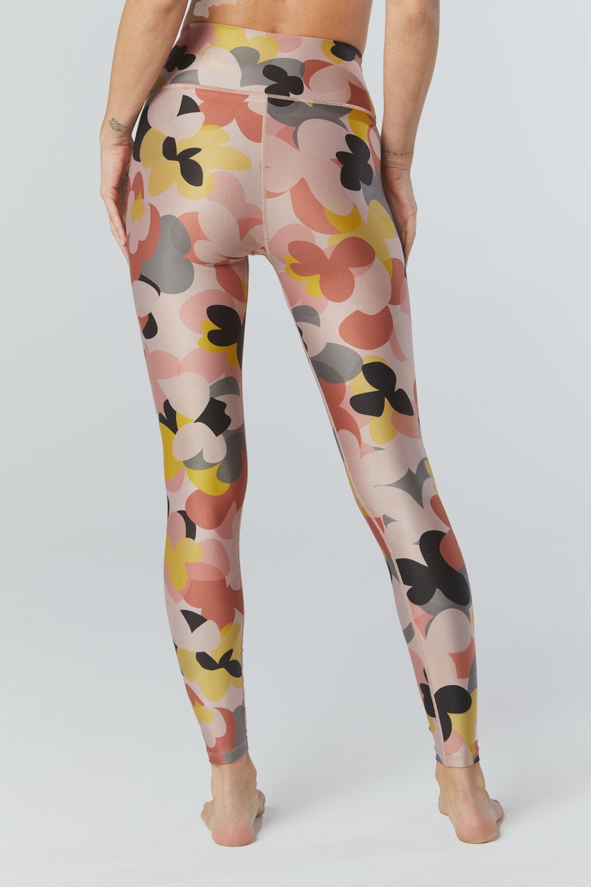 Camila High Waist Yoga Leggings - Cheetah Print Grey - Women's Workout Leggings for Running, Gym & Lounge Wear