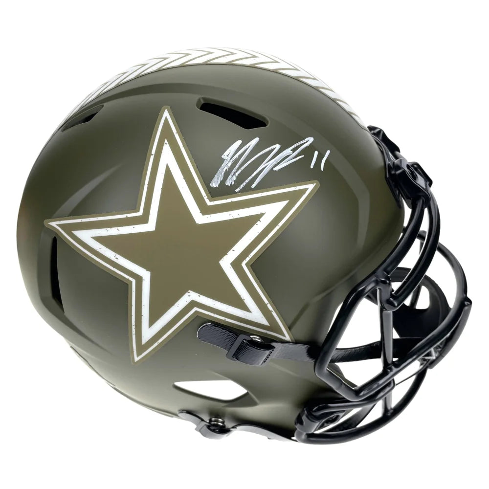 Micah Parsons Autographed Dallas Cowboys Salute to Service Full Size Helmet - Signed NFL Football Collectible for Fans & Memorabilia Display