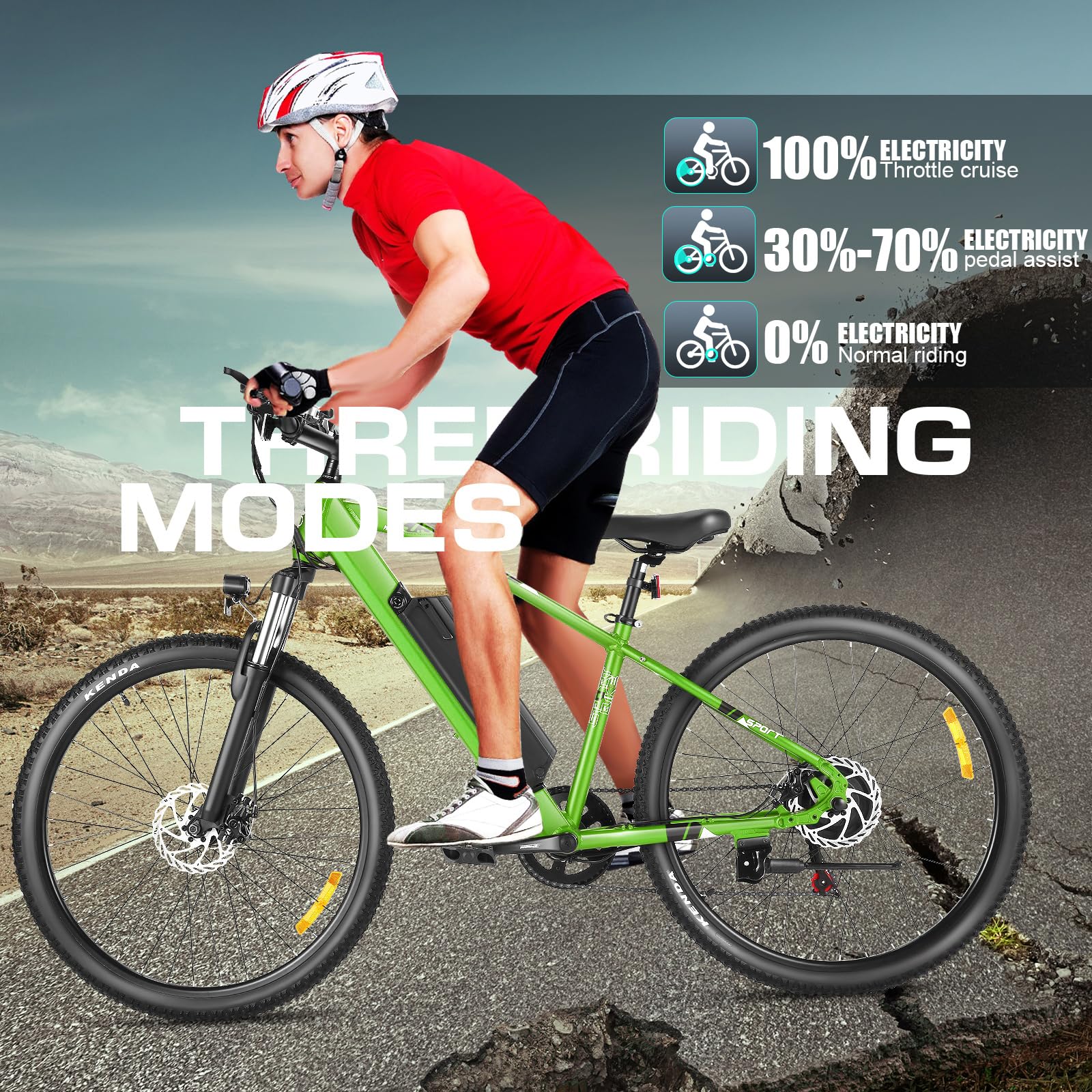 ANCHEER 350W/500W Electric Bike for Adults - 26/27.5