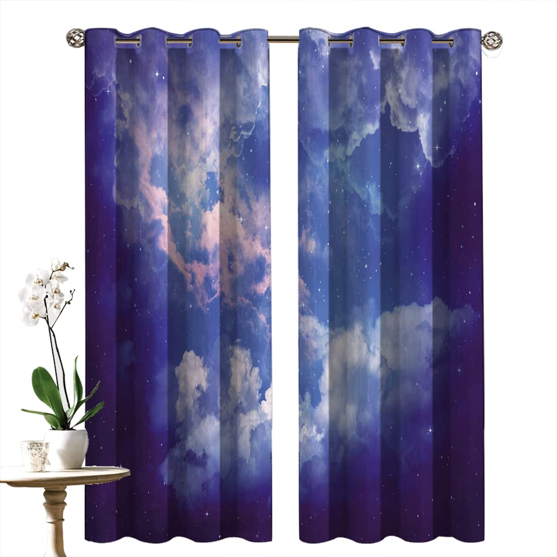 Blackout Curtains for Bedroom & Living Room - Thermal Insulated Room Darkening Curtains with Grommet Top, 120