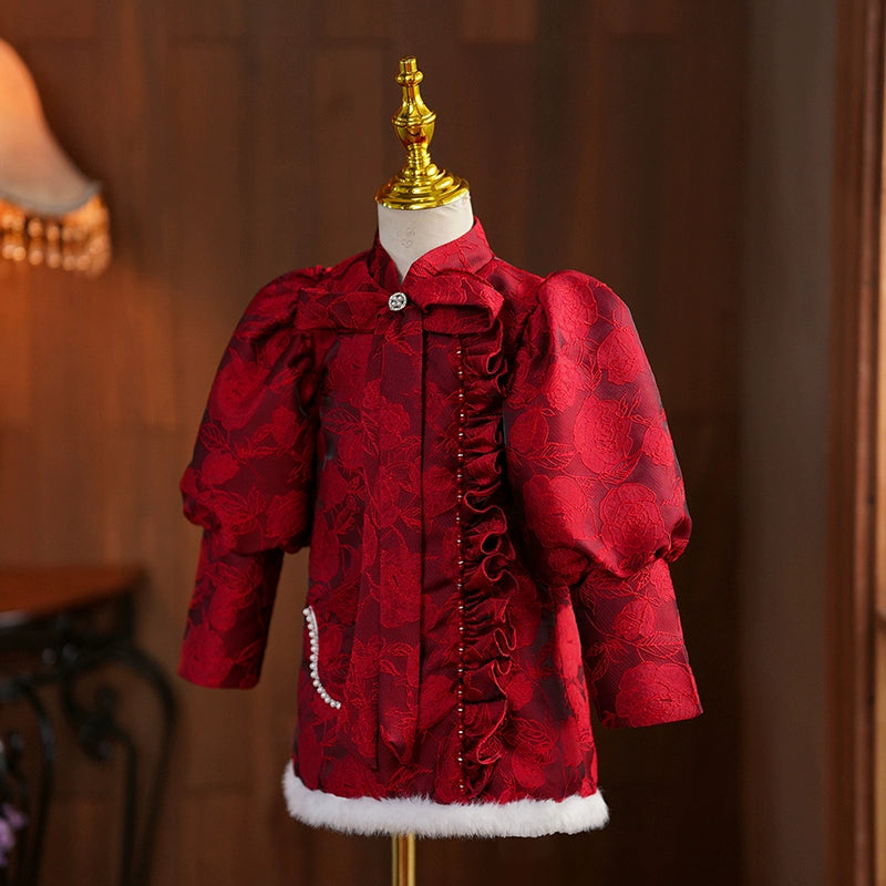 Adorable Toddler Christmas Dress with Embroidery - Princess Birthday Party Gown for Girls | Perfect for Holiday Photos, Special Occasions & Festive Celebrations