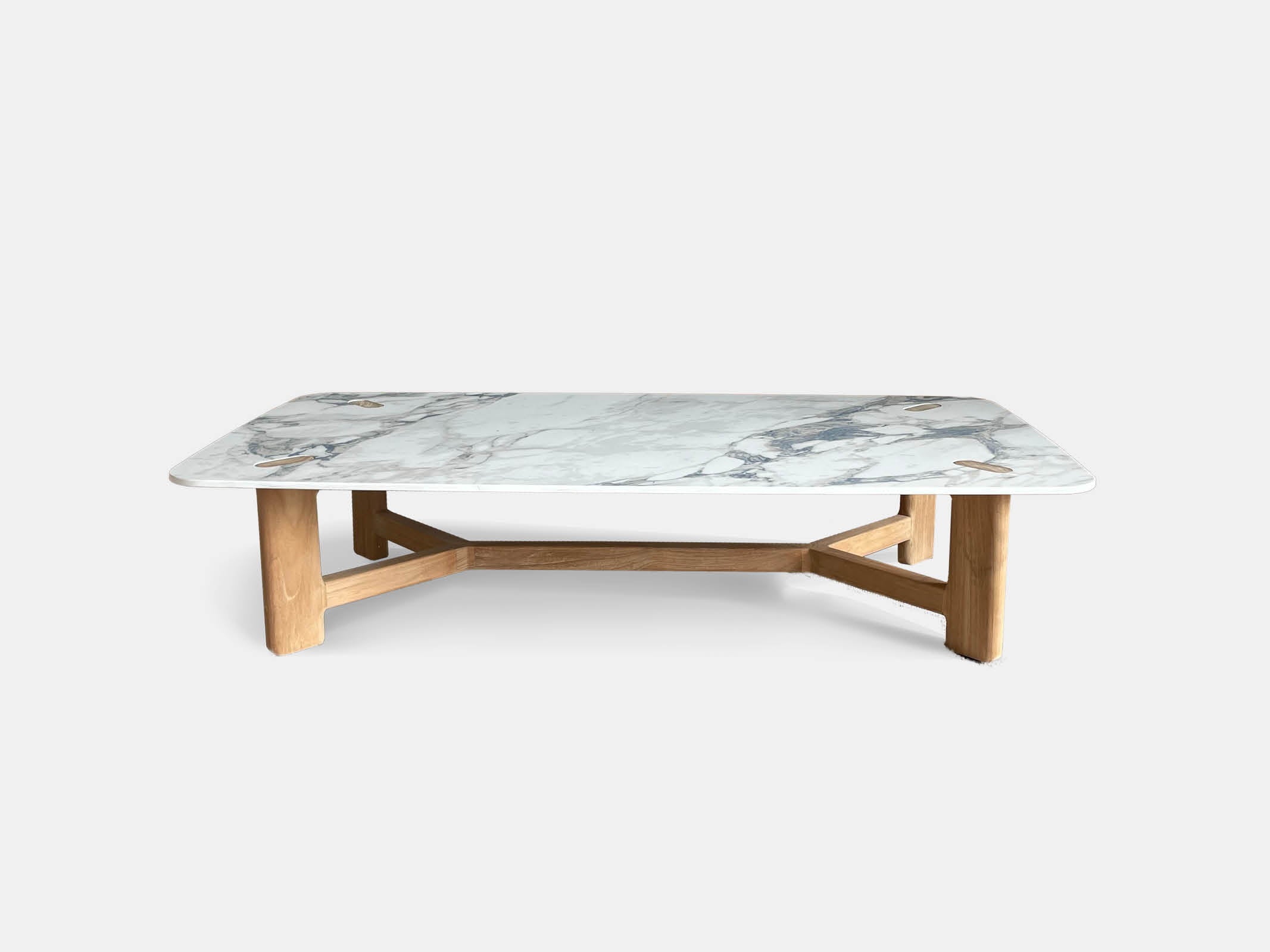 Modern Rectangle Coffee Table - Solid Wood Living Room Furniture for Home Decor, Office & Lounge Use