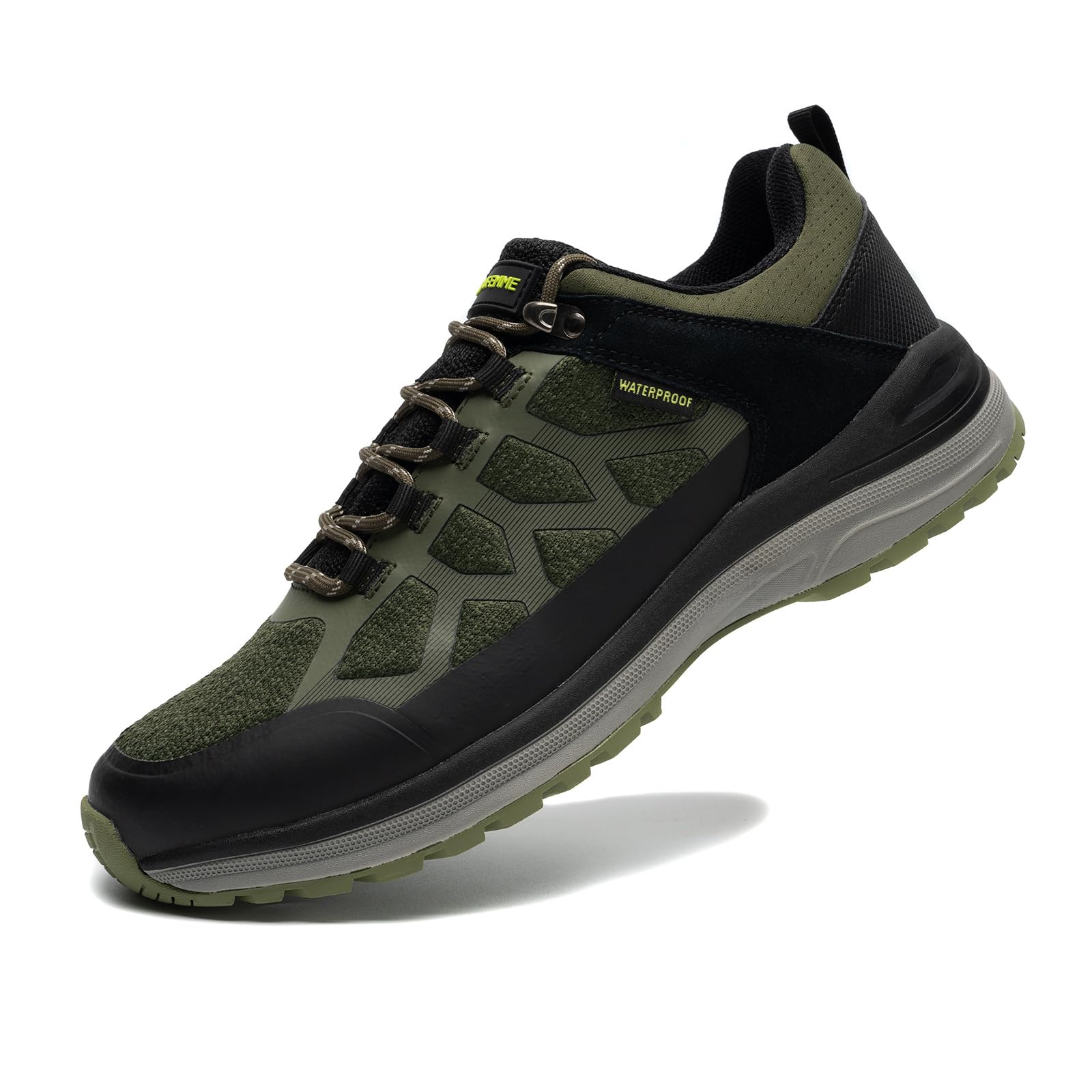 ANJOUFEMME Men's Waterproof Hiking Shoes - Lightweight Breathable Trekking Trail Running Shoes for Outdoor Adventures, Camping & Mountain Climbing