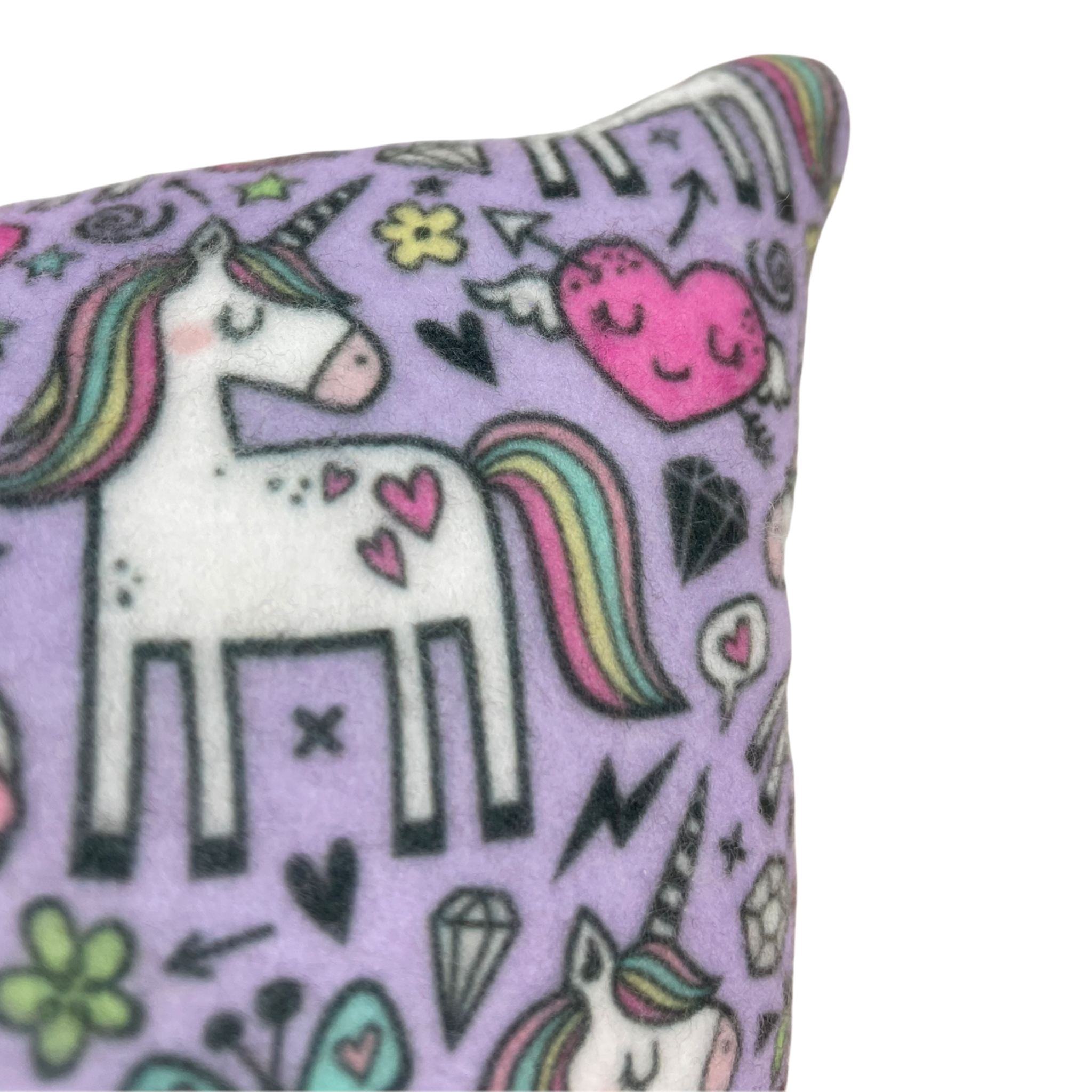 Soft Unicorns & Rainbows Fleece Pillow 8x13 - Cozy Kids Bedroom Decor & Cute Nursery Throw Pillow for Girls - Perfect for Sleepovers, Playrooms & Birthday Gifts