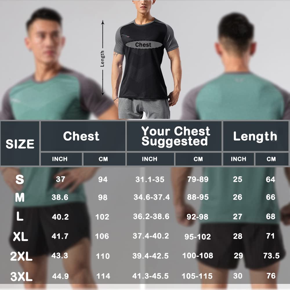 GYMAPE Men's Quick-Dry Breathable Workout T-Shirt for Gym, Running & Fitness - Lightweight Muscle Tee for Active Lifestyle