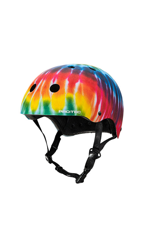 Pro Tec Classic Certified Skateboard Helmet - Tie Dye Design - CPSC Certified for Safety - Perfect for Skateboarding, BMX & Scooter Riding