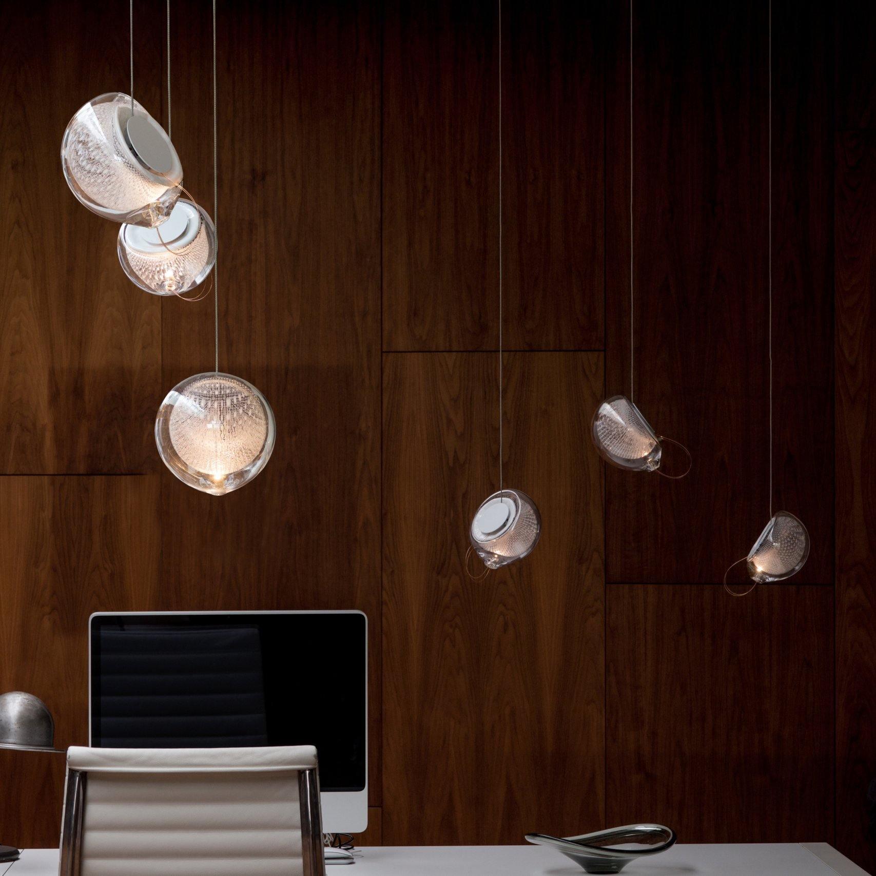 Modern Mesh Glass Pendant Light Fixture - Elegant Hanging Chandelier for Kitchen Island, Dining Room & Bedroom Decor