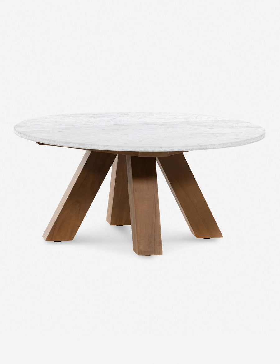 Round Coffee Table for Indoor and Outdoor Use - Modern Patio & Living Room Furniture - Perfect for Garden, Deck, or Balcony