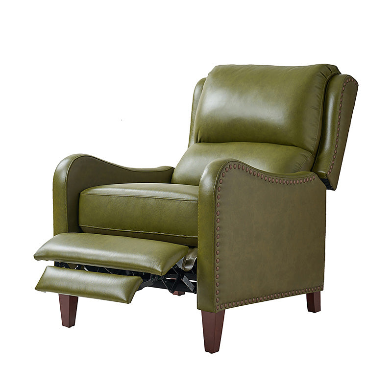 Deliat Genuine Leather Recliner Chair - Premium Comfort for Living Room, Home Theater & Office - Adjustable Footrest & Lumbar Support - Brown PU Leather Sofa for Relaxation & Entertainment