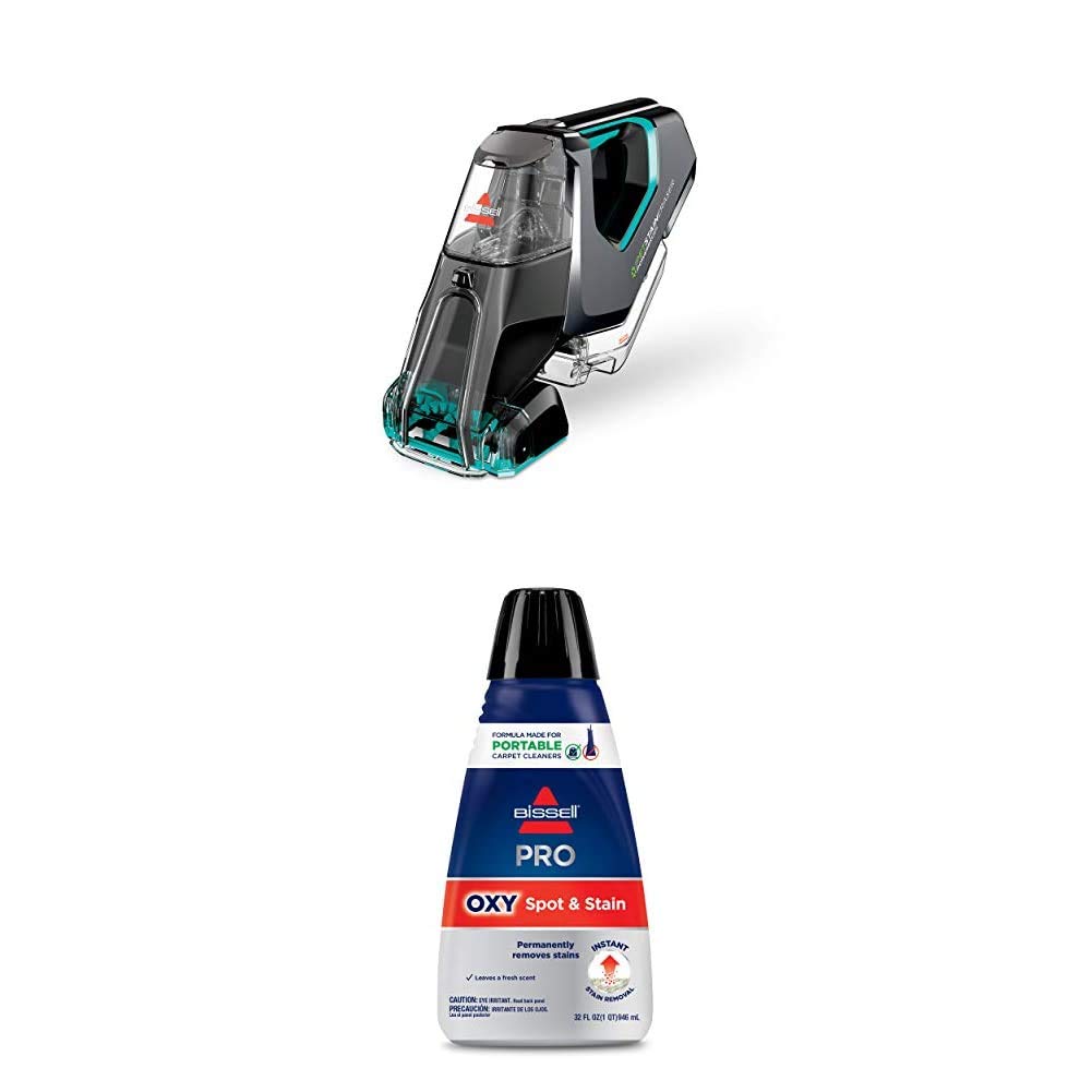 Bissell Pet Stain Eraser Powerbrush + Pro Oxy Spot & Stain Remover for Dogs & Cats - Powerful Carpet Cleaner for Pet Hair, Odor & Tough Stains | Perfect for Home, Office & Car Upholstery Cleaning
