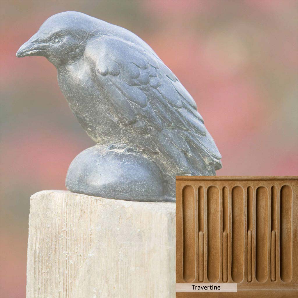 Campania International Small Raven Statue - Gothic Home Decor, Halloween & Outdoor Garden Sculpture for Unique Décor