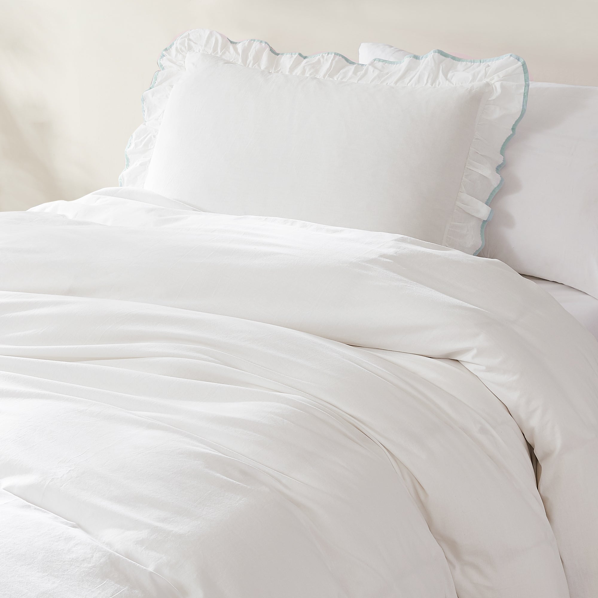 Premium Reyna Contrast Edge Cotton Duvet Cover Set - Soft & Breathable Bedding for Comfortable Sleep - Perfect for Master Bedroom, Guest Room & Dorm Decor