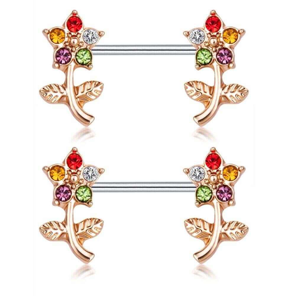 UkrGoods Surgical Steel Nipple Rings Bar Barbell - Hypoallergenic Body Jewelry for Women & Men | Perfect for Piercing, Daily Wear, and Fashion Accessories | Trendy & Cute Style for Casual Outfits