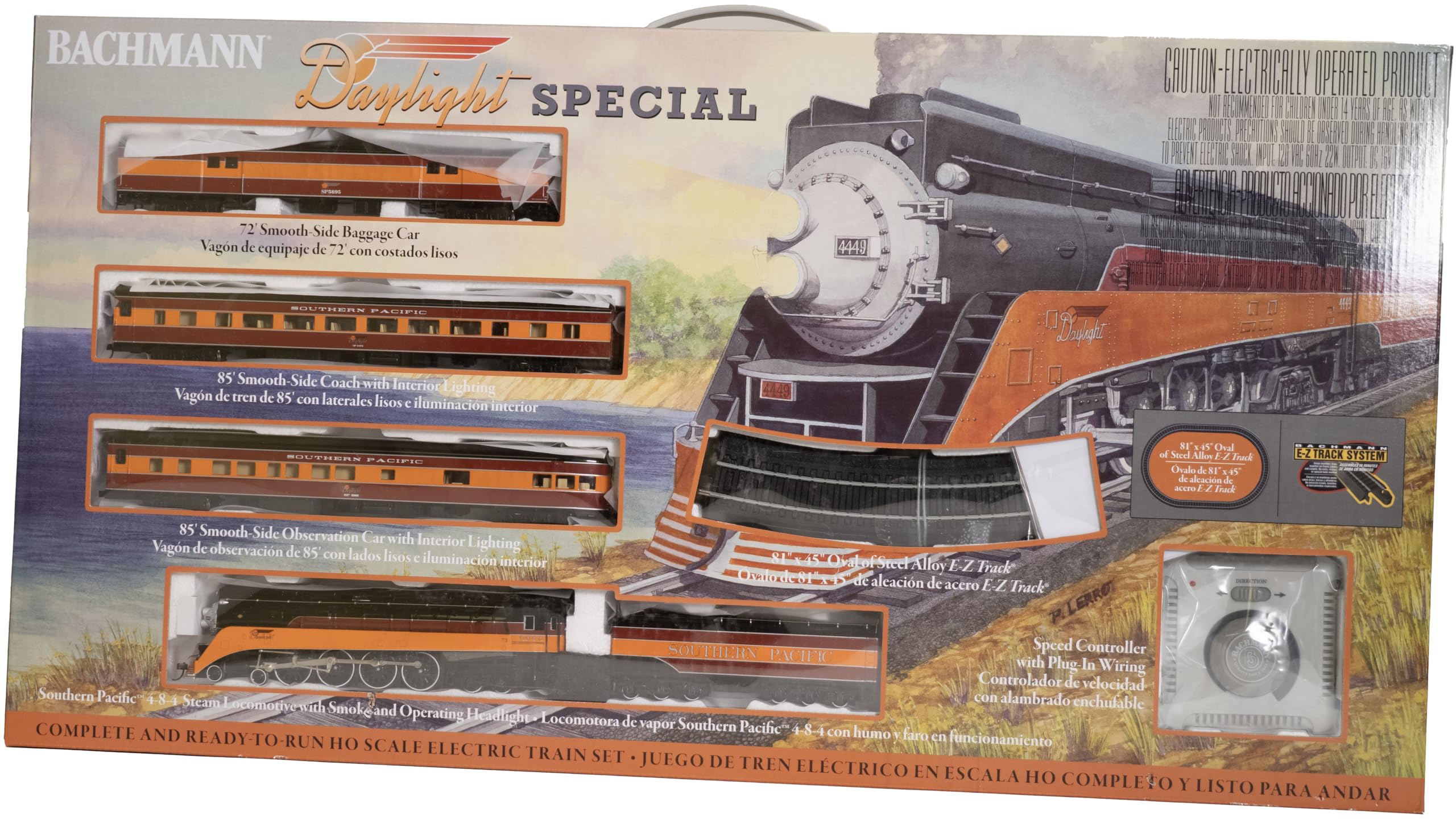 Bachmann Trains HO Scale Daylight Special Ready-to-Run Electric Train Set with 0.5L Capacity - Perfect for Model Railroad Enthusiasts & Home Layout Displays