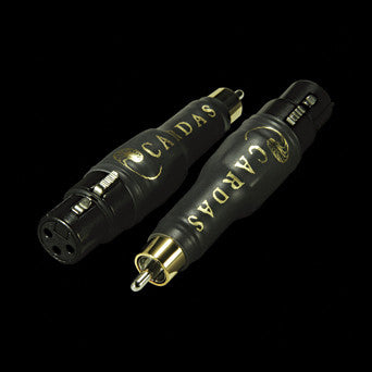 Premium Cardas XLR to RCA Adapters - Female XLR to Male RCA Pair for High-End Audio & Home Theater Systems